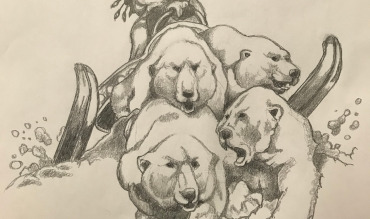 Drawing - Polar Bears