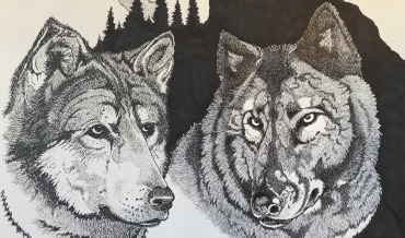 Drawing - Wolves
