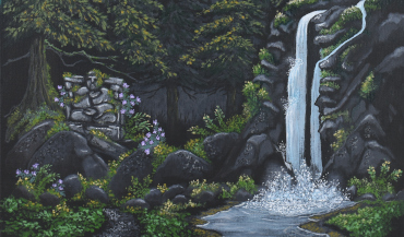Painting - Waterfall Stream